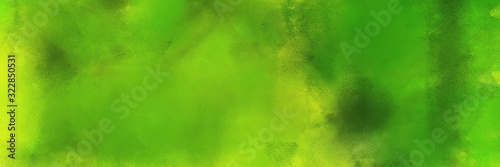 vintage abstract painted background with dark green, green yellow and very dark green colors and space for text or image. can be used as header or banner