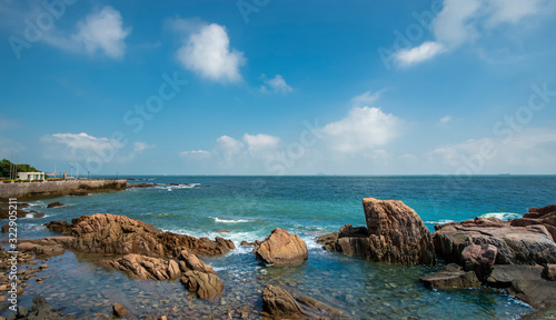 Qingdao's beautiful coastline and architectural landscape..