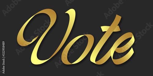 vote hand drawn lettering phrase illustration