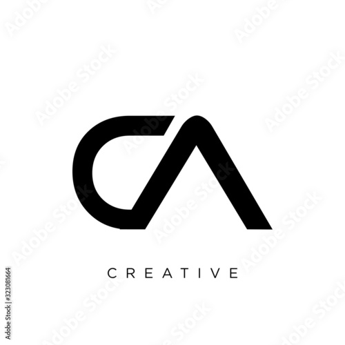 ca logo design vector icon