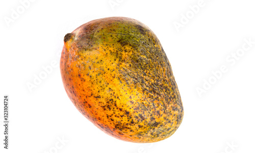 Rotten mango. Overripe Fruit on a white background.Isolated