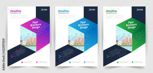 Business Flyer Template design with abstract concept and minimalist layout