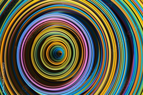 abstract colorful swirl background, vortex, sound