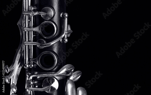 clarinet keys on black