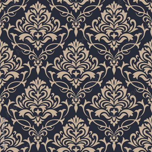 Damask seamless pattern background. Classical luxury ornament wallpaper