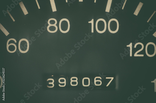 Car odometer detail