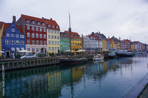 Colored houses in the port of Nyhavn, Copenhagen