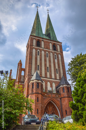 Evangelical Garrison Church, currently Roman Catholic Parish of the Holy Virgin Mary The Queen of Poland and Holy Archangels in Olsztyn, Warmian-Masurian Voivodeship, Poland.