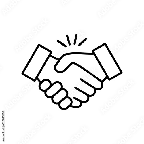 Handshake icon vector design illustration on a white background
