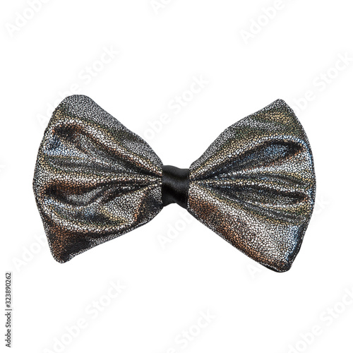 Glitter bow tie on a white background