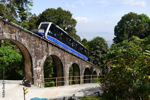 Standseilbahn Zug Penang Hill Malaysia