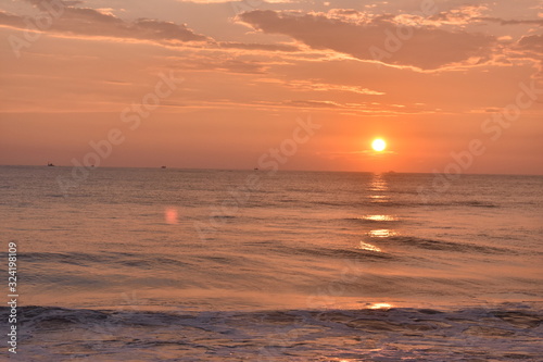 beautiful sunset in ocean in Goa beach ,India