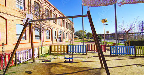 Parque infantil en Masquefa, Anoia, Barcelona, ​​Catalunya, Spain, Europe