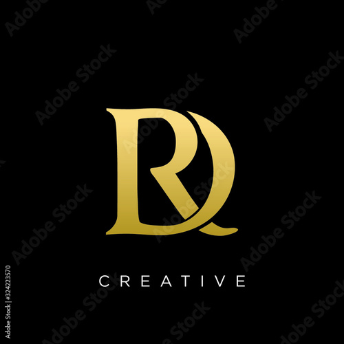 rd or dr logo design vector icon