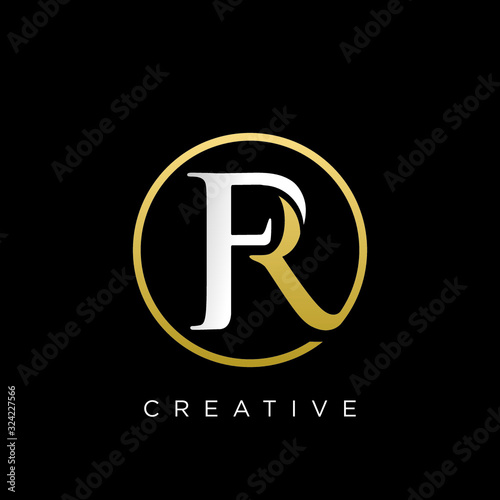 fr circle logo design vector