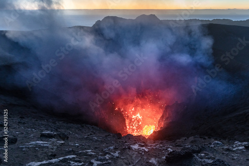 Yasur volcano eruption Tanna island