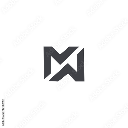Initial letter mn or nm logo vector design templates