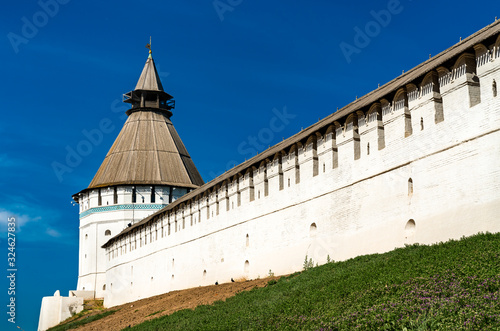 Walls of Astrakhan Kremlin in Russia