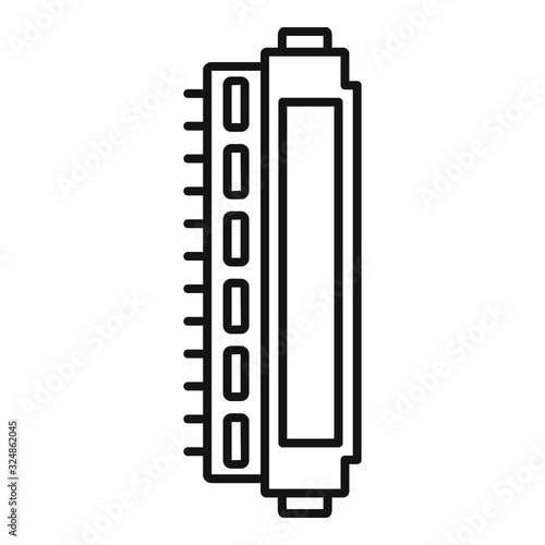 Toner cartridge icon. Outline toner cartridge vector icon for web design isolated on white background