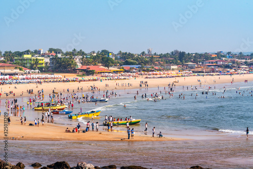 view of the Baga Beach, Goa, India.