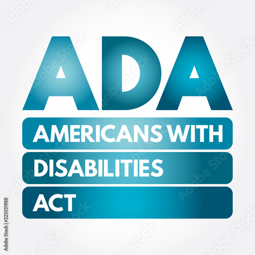 ADA - Americans with Disabilities Act acronym, concept background