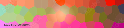 Abstract illustration of orange, pink, red Big Hexagon background