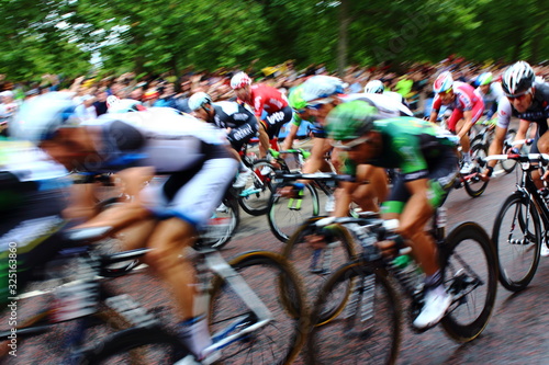 bike race on road