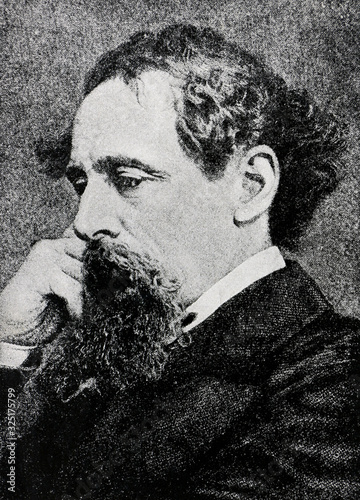 Charles Dickens portrait from A Tale of Two Cities 1922