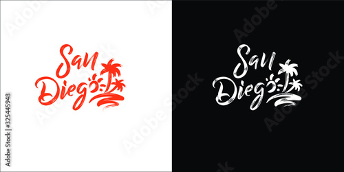 San Diego Vintage Graphic. Logo. Vintage card design. Vintage print, t-shirt print.