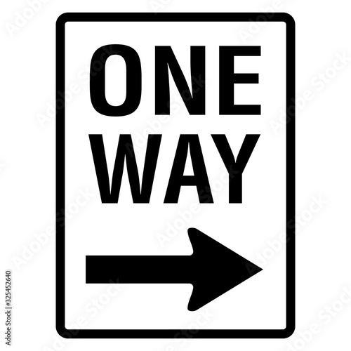 one way road sign street signage icon illustration graphic