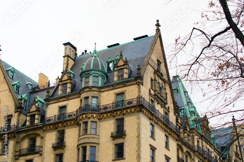 Architecture near the central park, Dakota building, New York.