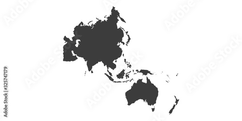 Map of Asia Pacific. - Vector illustration