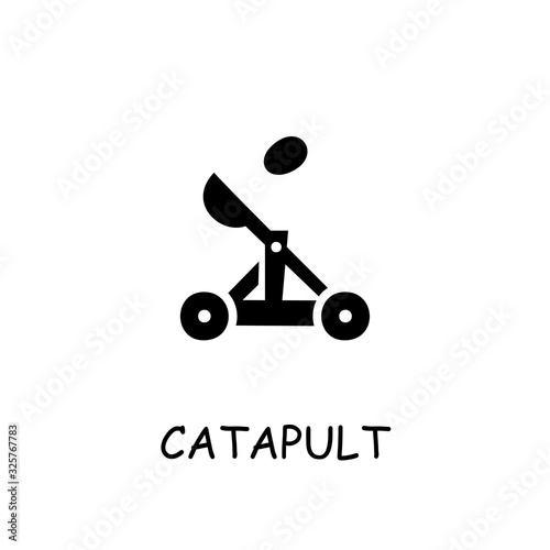 Catapult flat vector icon