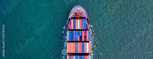  Top View Cargo containers ship logistics transportation Container Ship Vessel Cargo Carrier. import export logistic international export and import services export products worldwide