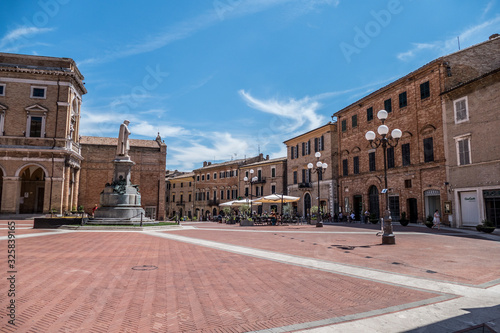 Giacomo Leopardi Square in the historical center of Recanati