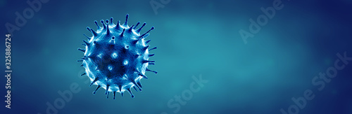 Coronavirus or monkeypox or Flu virus - Microbiology And Virology Concept