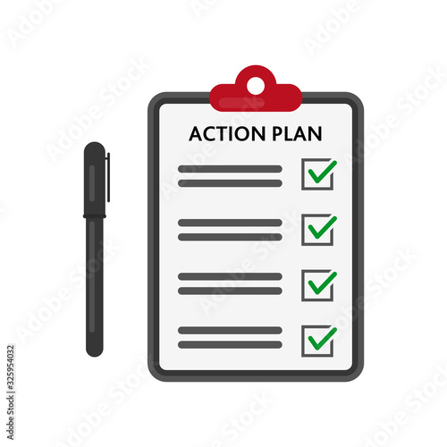 Action plan concept illustration. Vector