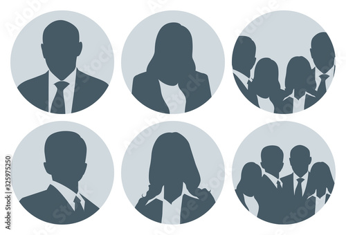 Business People Picture Placeholder Set