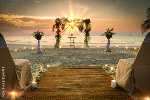 Wedding Set Up the sea Romantic