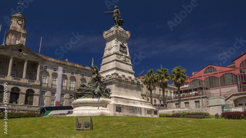 Henry Infante Dom Henrique the Navigator Monument, Porto, Portugal timelapse