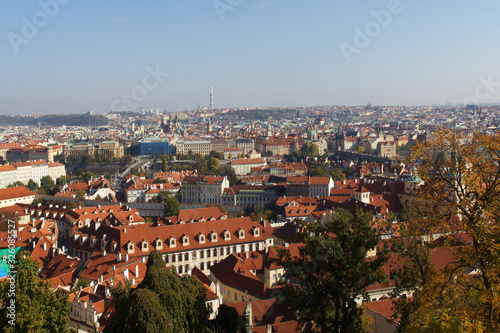 Prague (Czech Republic). View of the outer city of Prague from the City Castle