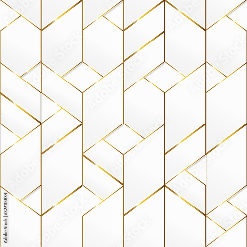 gold frame mosaic seamless pattern