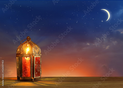 Islamic greeting Eid Mubarak cards for Muslim Holidays.Eid-Ul-Adha festival celebration.Arabic Ramadan Lantern .Decoration lamp