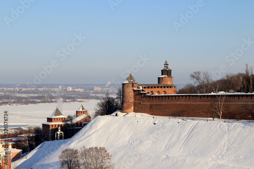 nizhniy novgorod kremlin in winter