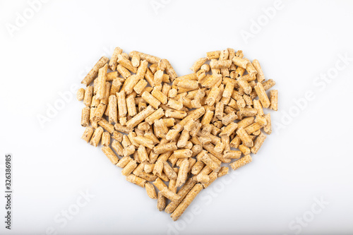 Heart wood pellets