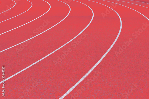 Photo of red stadium tracks