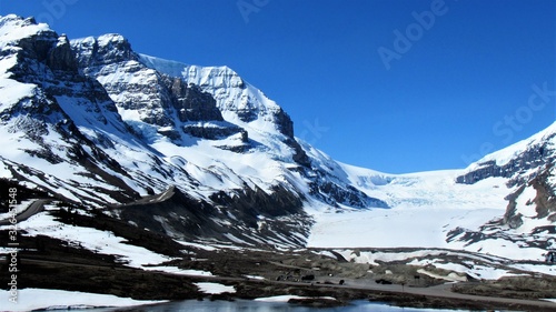 view of Athabasca Glacier in Canada