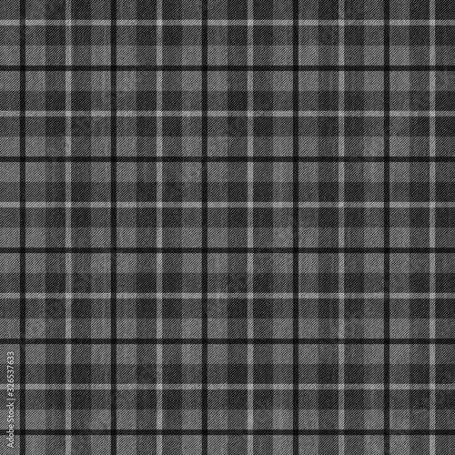 seamless pattern background of gray plaid fabric texture, can be tiled