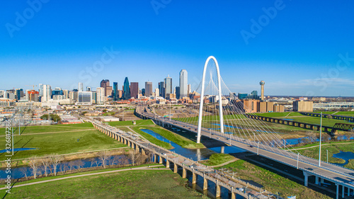 Dallas, Texas, USA Drone Skyline Aerial