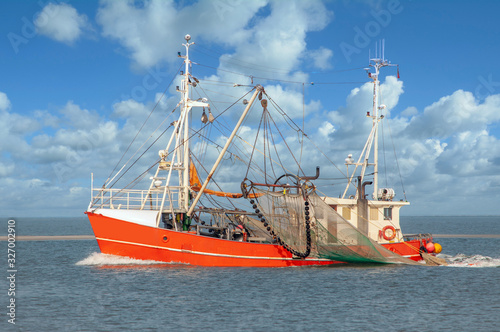 Krabbenfang im Nationalpark Wattenmeer ,Nordsee,Deutschland